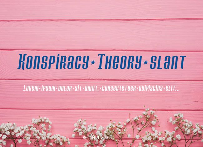 Konspiracy Theory slant example